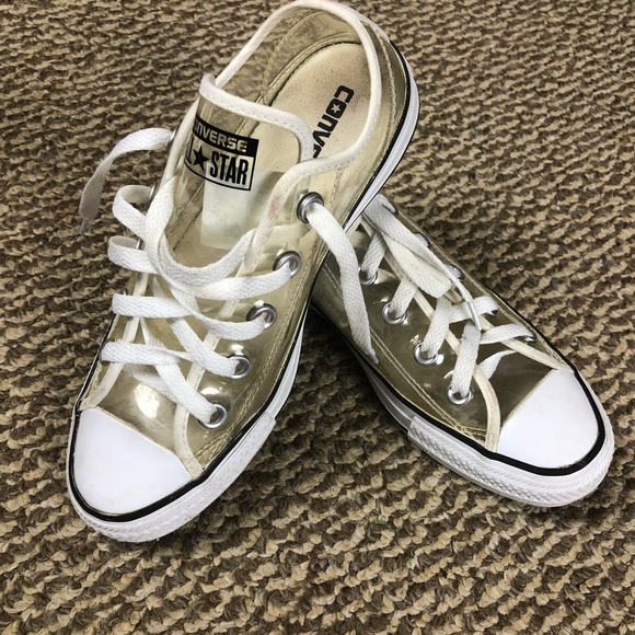 clear plastic converse